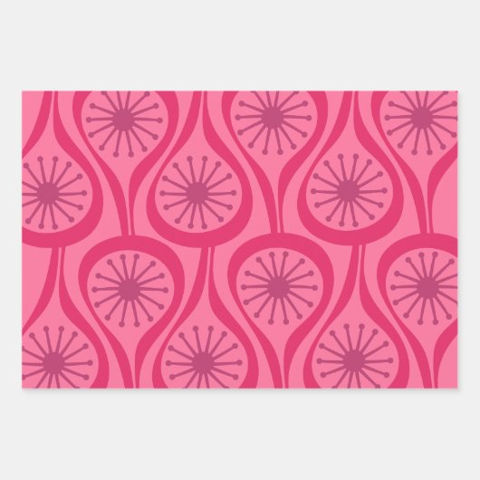 Modernes Atomtropfenmuster aus dem Mittelalter in Geschenkpapier Set (Vorderseite 3)