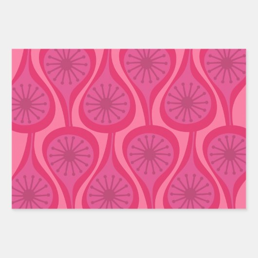 Modernes Atomtropfenmuster aus dem Mittelalter in Geschenkpapier Set (Vorderseite 2)