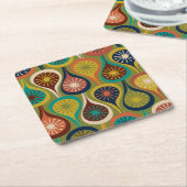 Modernes Atomtropfenmuster aus dem Mittelalter Rechteckiger Pappuntersetzer (angewinkelt)