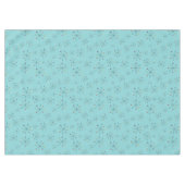 Modernes Atomzeitalter Aqua Blue Muster aus dem Mi Tischdecke (Vorderseite (Horizontal))