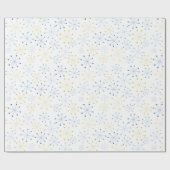 Modernes Atomzeitalter, blau gelb im Mittelalter Geschenkpapier (Flach)