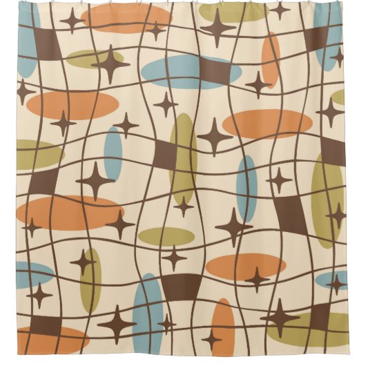 Modernes Atomzeitalter - kosmisches Muster des Mit Duschvorhang (Vorderseite)