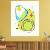 Modernes Atomzeitalter Mitte 14 Grün, Blau Leinwanddruck (Insitu (Wohnzimmer))