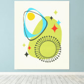 Modernes Atomzeitalter Mitte 14 Grün, Blau Leinwanddruck (Insitu (Holzboden))