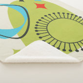 Modernes Atomzeitalter Mitte 14 Grün, Blau Sherpadecke (3/4)