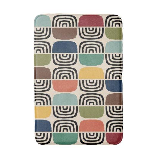 Modernes Atomzeitalter Mitte des Jahrhunderts Badematte (Vorderseite Vertikal)