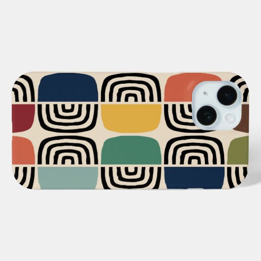 Modernes Atomzeitalter Mitte des Jahrhunderts Case-Mate iPhone Hülle (Rückseite (Horizontal))