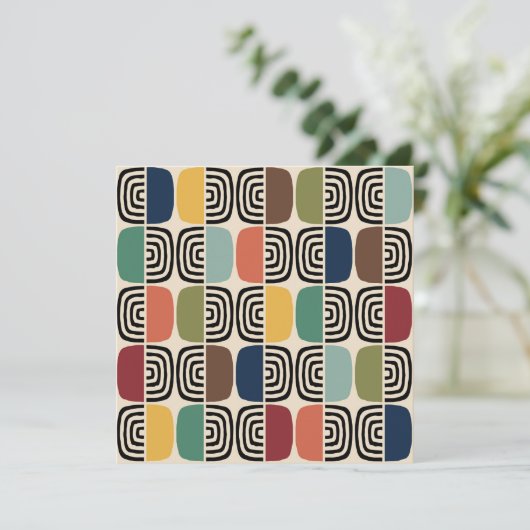 Modernes Atomzeitalter Mitte des Jahrhunderts Einladung (Stehend Vorderseite)