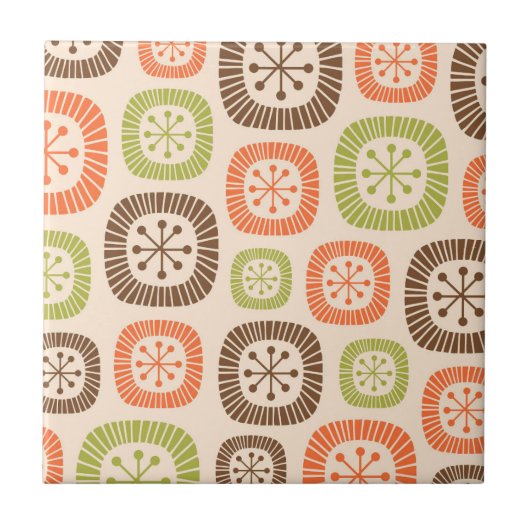 Modernes Atomzeitalter Mitte des Jahrhunderts Fliese (Vorderseite)