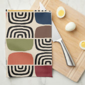 Modernes Atomzeitalter Mitte des Jahrhunderts Geschirrtuch (Viertel Falte)