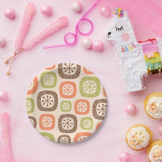 Modernes Atomzeitalter Mitte des Jahrhunderts Pappteller (Party)