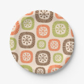 Modernes Atomzeitalter Mitte des Jahrhunderts Pappteller (Vorderseite)