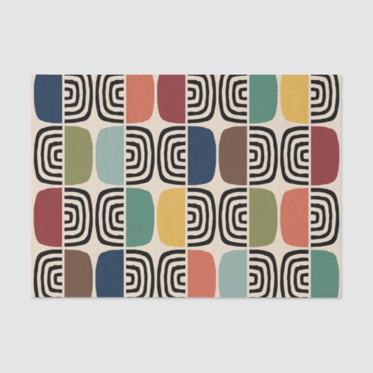 Modernes Atomzeitalter Mitte des Jahrhunderts Seidenpapier (Vorderseite)