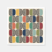 Modernes Atomzeitalter Mitte des Jahrhunderts Serviette (Vorderseite)