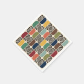 Modernes Atomzeitalter Mitte des Jahrhunderts Serviette (Ecke)