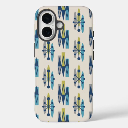 Modernes Atomzeitmuster des Mittelalters Case-Mate iPhone Hülle (Rückseite)
