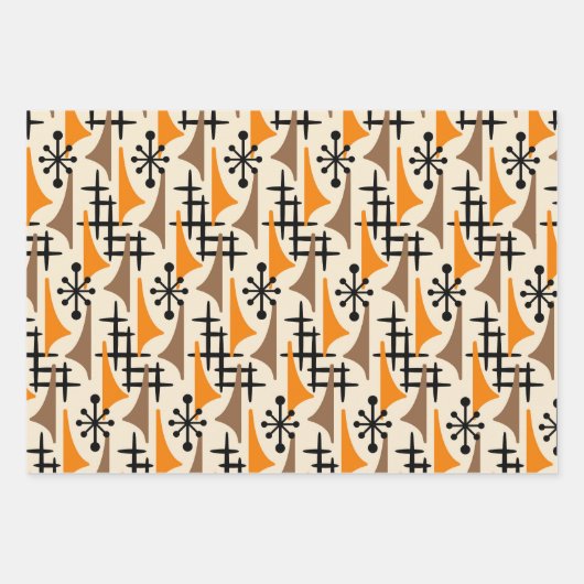 Modernes Atomzeitmuster des Mittelalters Geschenkpapier Set (Vorderseite 3)