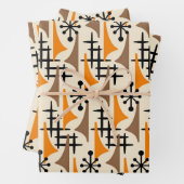 Modernes Atomzeitmuster des Mittelalters Geschenkpapier Set (Beispiel)