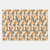 Modernes Atomzeitmuster des Mittelalters Geschenkpapier Set (Vorderseite)