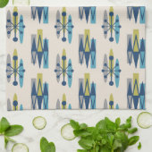 Modernes Atomzeitmuster des Mittelalters Geschirrtuch (Gefaltet)