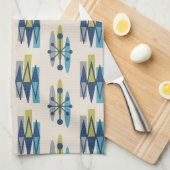 Modernes Atomzeitmuster des Mittelalters Geschirrtuch (Viertel Falte)