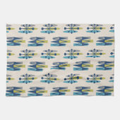 Modernes Atomzeitmuster des Mittelalters Geschirrtuch (Horizontal)