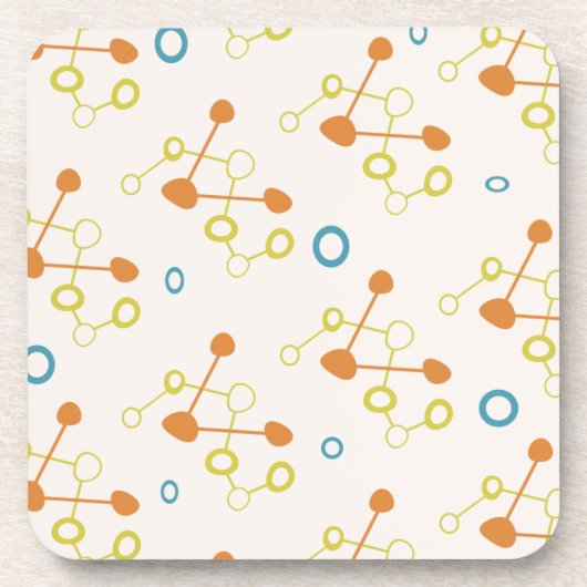 Modernes Atomzeitmuster des Mittelalters Getränkeuntersetzer (Vorderseite)