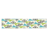 Modernes Atomzeitmuster Mitte des Jahrhunderts Kurzer Tischläufer (Horizontal)