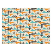 Modernes Atomzeitmuster Mitte des Jahrhunderts Tischdecke (Vorderseite (Horizontal))