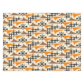 Modernes Atomzeitmuster Mitte des Jahrhunderts Tischdecke (Vorderseite (Horizontal))