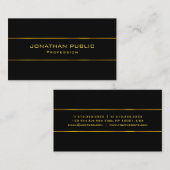 Modernes attraktives Top Template Elegantes Schwar Visitenkarte (Vorne/Hinten)
