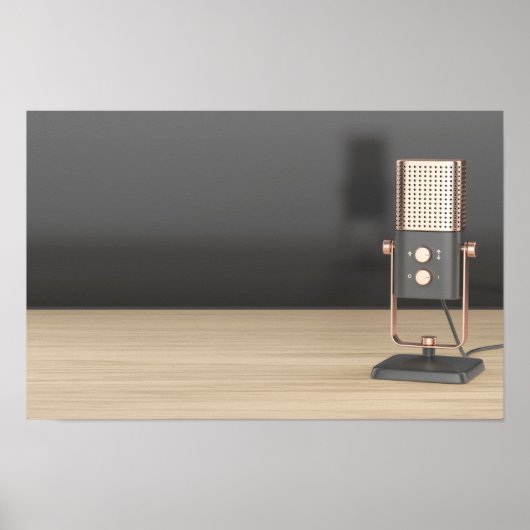 Modernes Audio-Mikrofon Poster (Vorne)