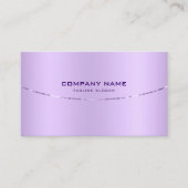 Modernes, aus Metall Lila Edelstahl-Look Visitenkarte (Vorderseite)