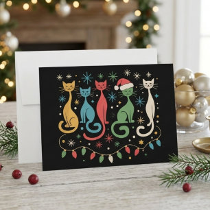 Modernes Aussehen aus dem Mittelalter Xmas Retro 5 Feiertagskarte