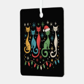 Modernes Aussehen aus dem Mittelalter Xmas Retro 5 Ornament Aus Metall (Vorderseite links)