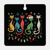 Modernes Aussehen aus dem Mittelalter Xmas Retro 5 Ornament Aus Metall (Vorderseite)