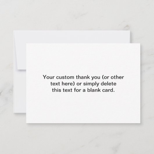 Modernes Aussehen fett Schwarz-weißer Text Dankeskarte (Rückseite)