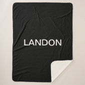 Modernes Aussehen fett Schwarz-weißer Text Sherpadecke (Vorderseite)