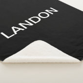 Modernes Aussehen fett Schwarz-weißer Text Sherpadecke (3/4)