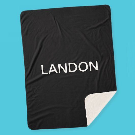 Modernes Aussehen fett Schwarz-weißer Text Sherpadecke