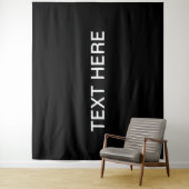 Modernes Aussehen fett Schwarz-weißer Text Wandteppich (Beispiel)