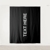 Modernes Aussehen fett Schwarz-weißer Text Wandteppich (Vorderseite)