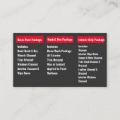 Modernes Auto Detailing Car Wash Elegant Dunkel Visitenkarte (Rückseite)