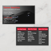 Modernes Auto Detailing Car Wash Elegant Dunkel Visitenkarte (Vorne/Hinten)