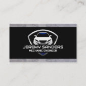 Modernes Auto | Emblem Schild Visitenkarte (Vorderseite)