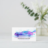 Modernes Auto für Berufliche Autos im Detail Visitenkarte (Stehend Vorderseite)