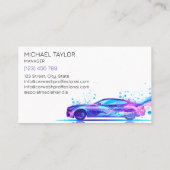 Modernes Auto für Berufliche Autos im Detail Visitenkarte (Rückseite)