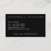 Modernes Auto für Berufliche Dealingrechte Visitenkarte (Rückseite)