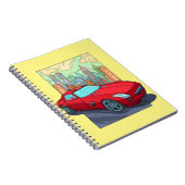 Modernes Auto in der Stadt Notizblock (Rechte Seite)