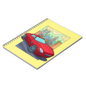 Modernes Auto in der Stadt Notizblock (Linke Seite)